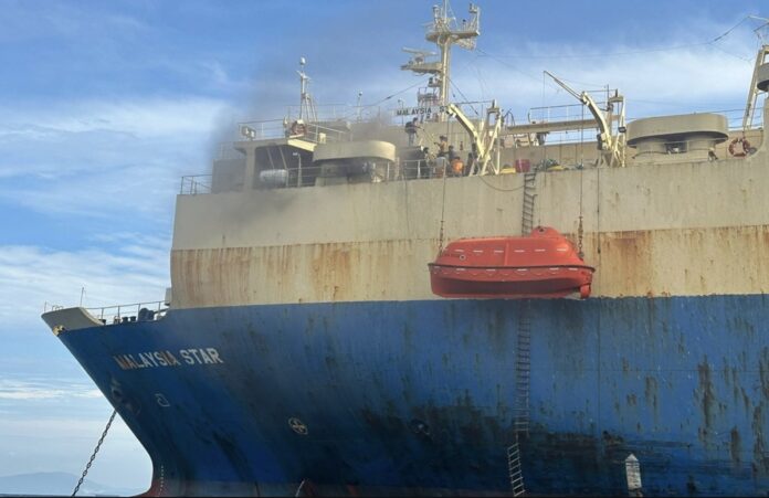 Fire on Malaysia Star / Source: Malaysian Maritime Enforcement Agency